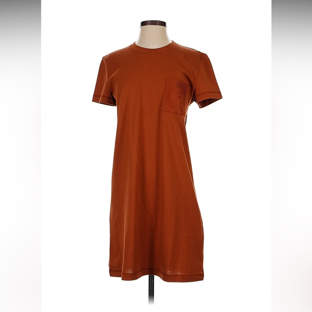 BRAND NEW Hermès Burnt Orange / brown Cotton Shift Dress | EU 38 | New With Tags